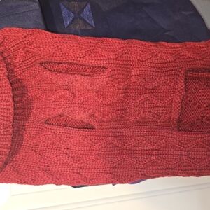 Red Knit Sweater For Dog